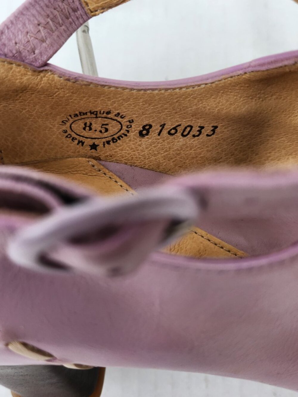 John Fluevog Hey Minstrel Lilac Purple Leather Mary Jane Heels 8.5 Rare Find - Picture 15 of 16